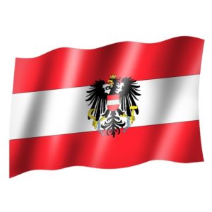 30 x 40 cm Fahne Flagge Österreich Villach Bootsfahne Tischwimpel Biker 