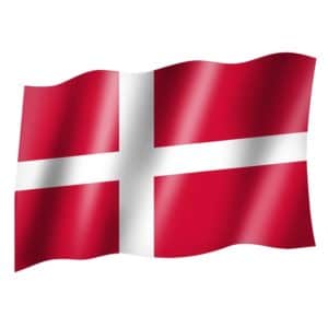 Fahne Flagge Dänemark 30x45 cm mit Stab 